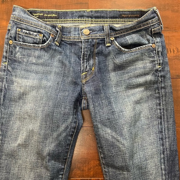 CITIZENS OF HUMANITY Denim Ingrid #002 Low Waist Flare Blue Jeans Size 28 - Picture 5 of 13